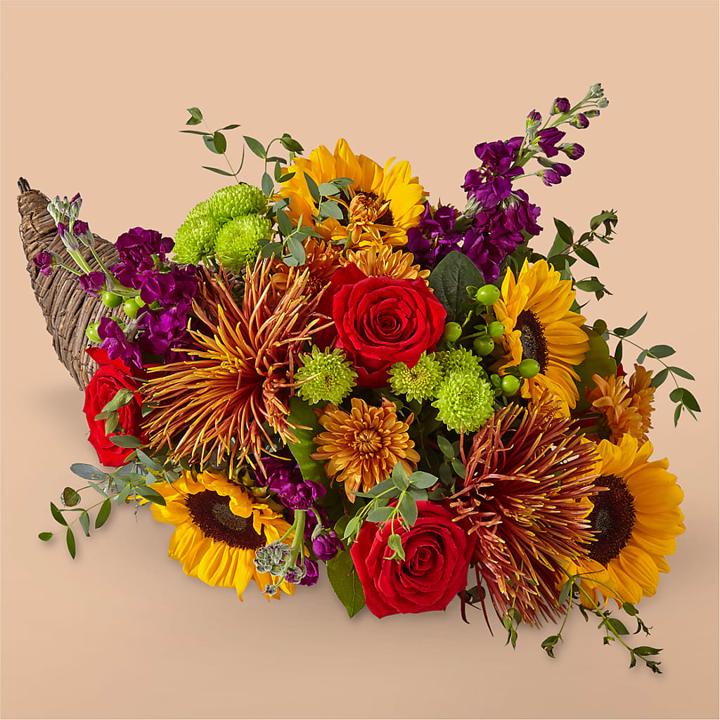 Friendsgiving Cornucopia – Greenwich Blooms Florist Inc, Greenwich CT