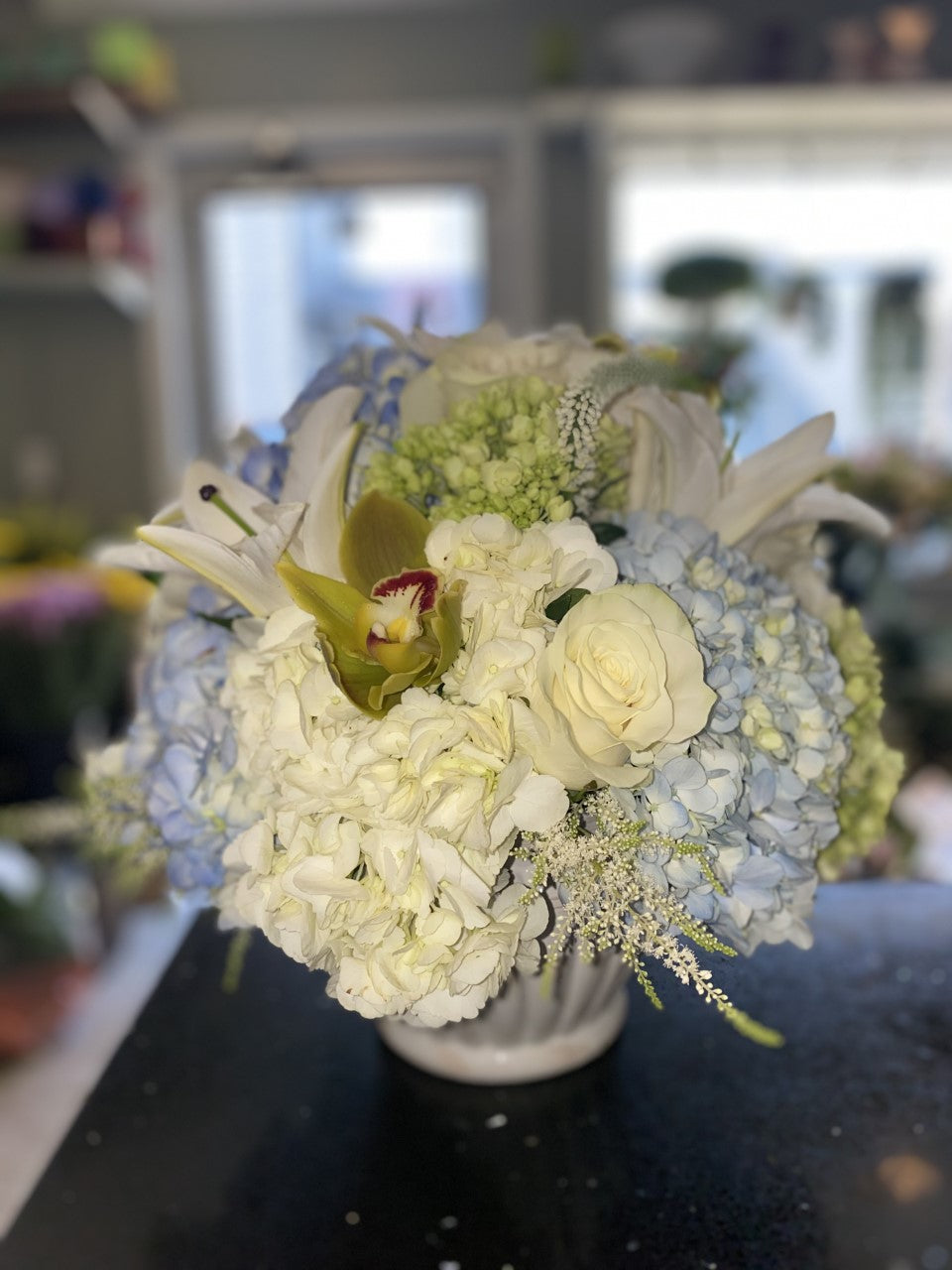 Pretty in Blue – Greenwich Blooms Florist Inc, Greenwich CT