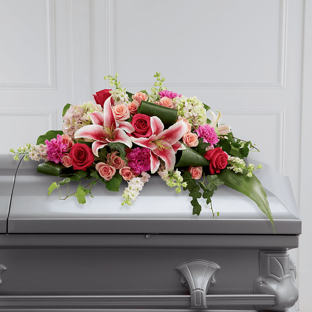 Splendid Grace Casket Spray – Greenwich Blooms Florist Inc, Greenwich CT