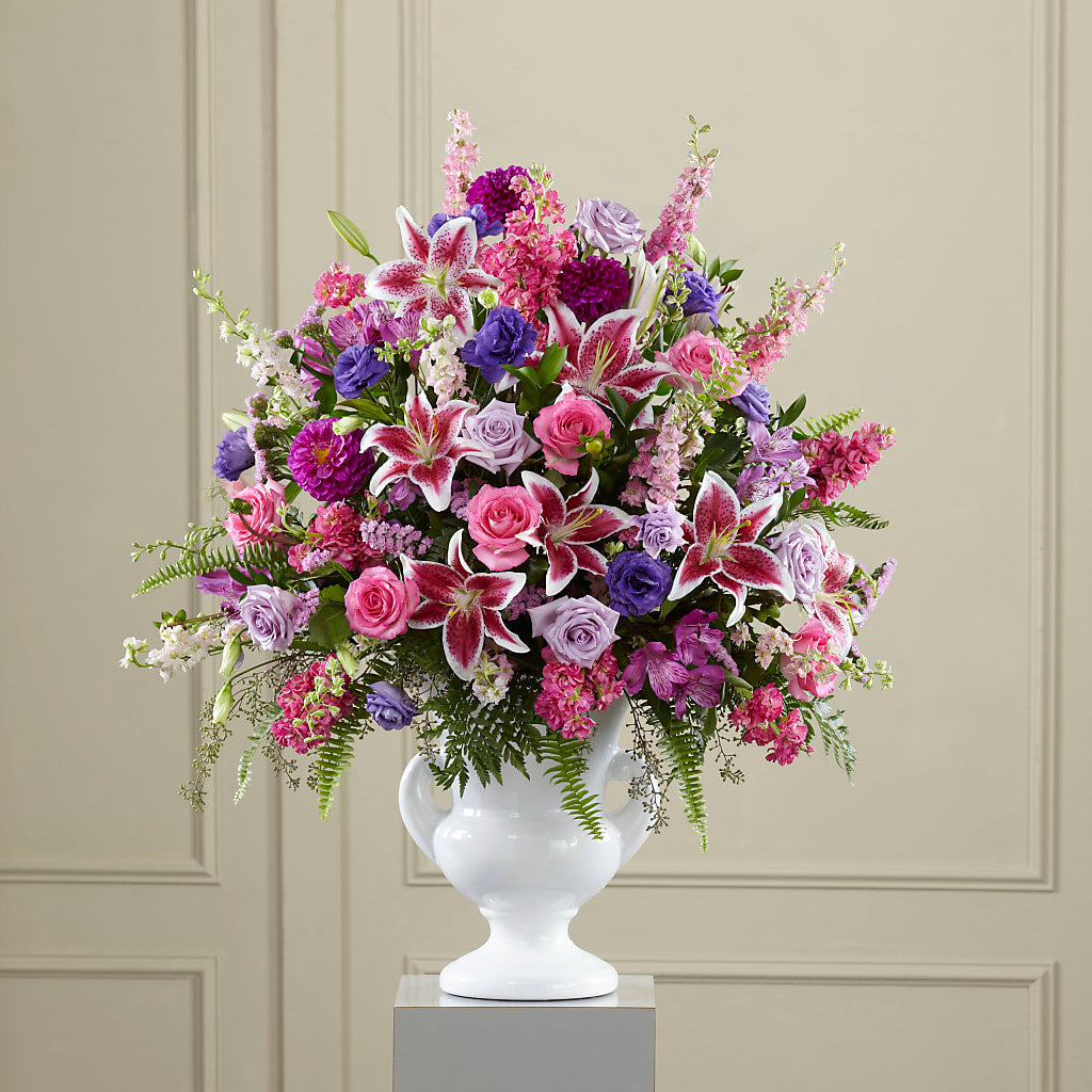 Peaceful Tribute Arrangement – Greenwich Blooms Florist Inc, Greenwich CT