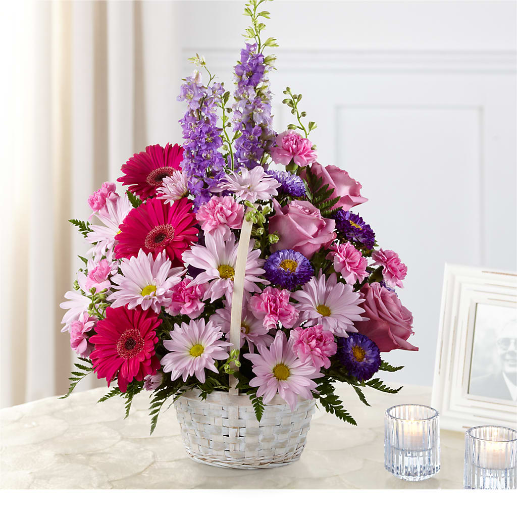 Pastel Peace Basket – Greenwich Blooms Florist Inc, Greenwich CT