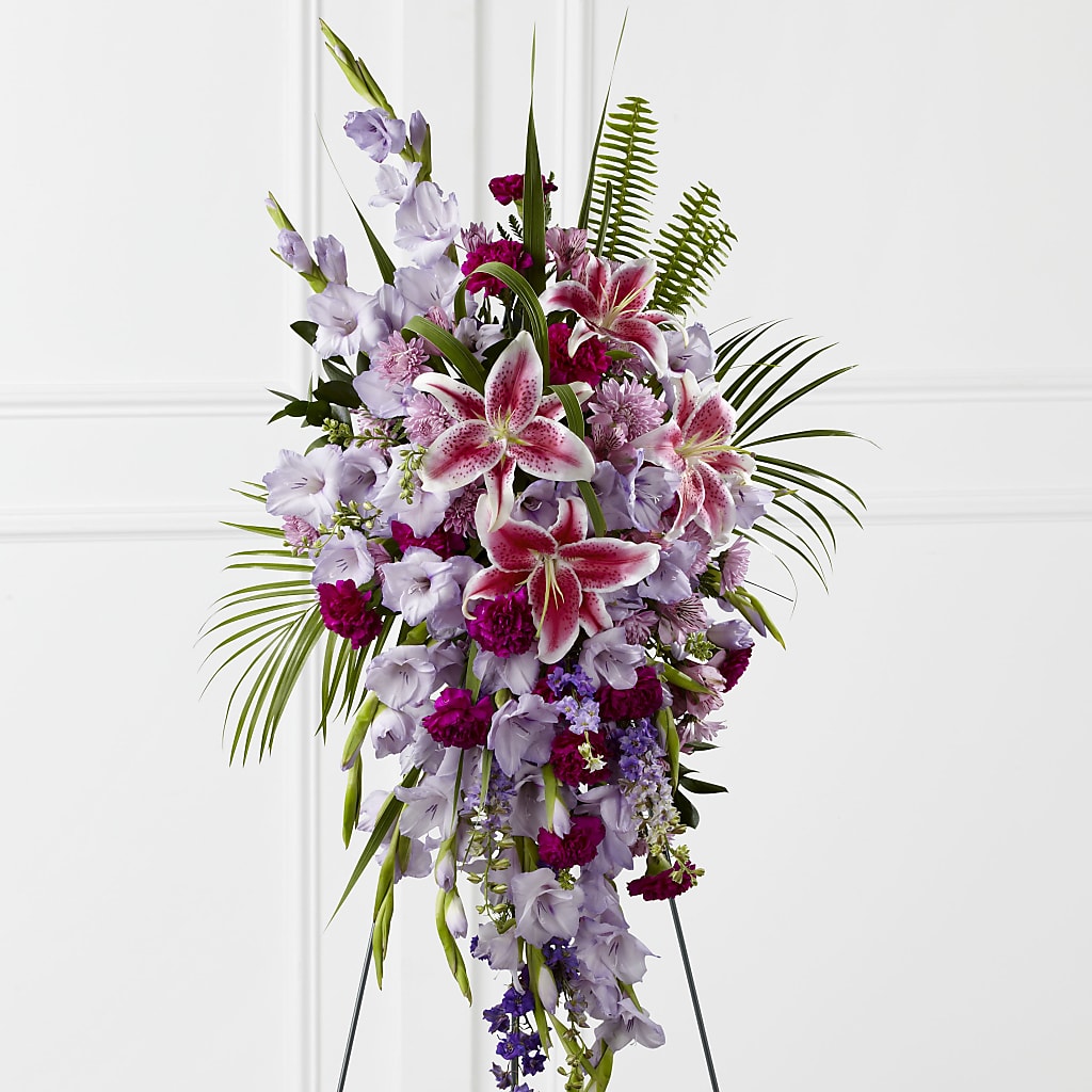 Tender Touch Standing Spray – Greenwich Blooms Florist Inc, Greenwich CT