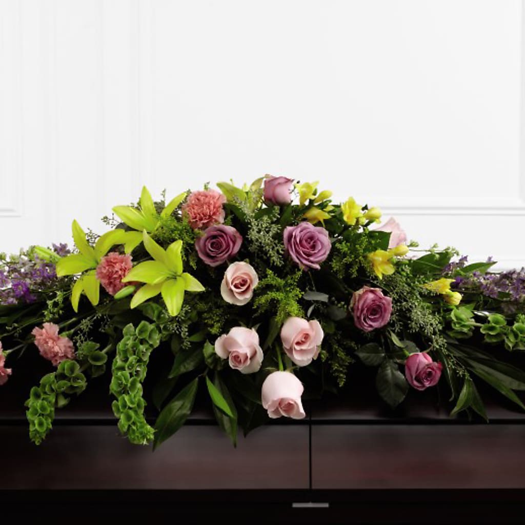 Forever Beloved Casket Spray – Greenwich Blooms Florist Inc, Greenwich CT