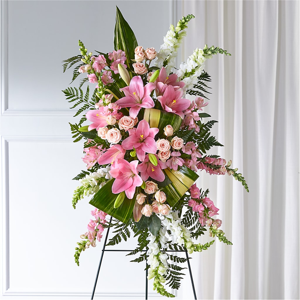Elegant Embrace Standing Spray – Greenwich Blooms Florist Inc, Greenwich CT