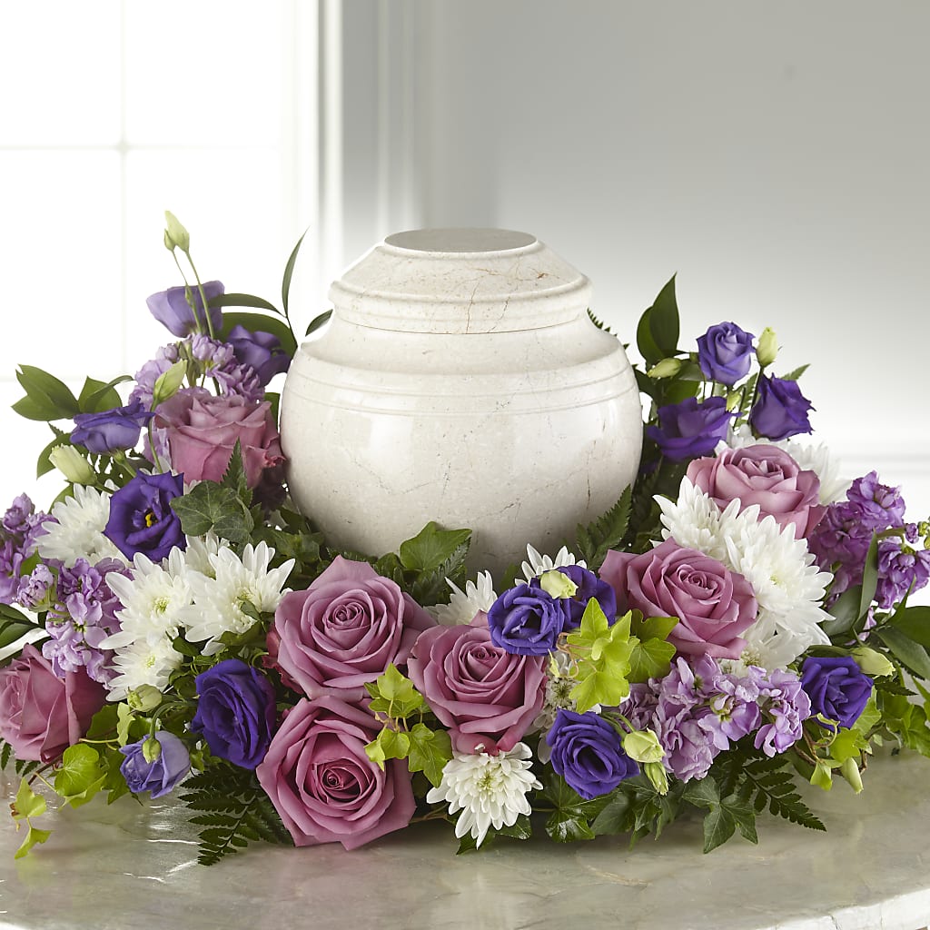Blooming Sympathy Cremation Adornment – Greenwich Blooms Florist Inc, Greenwich CT
