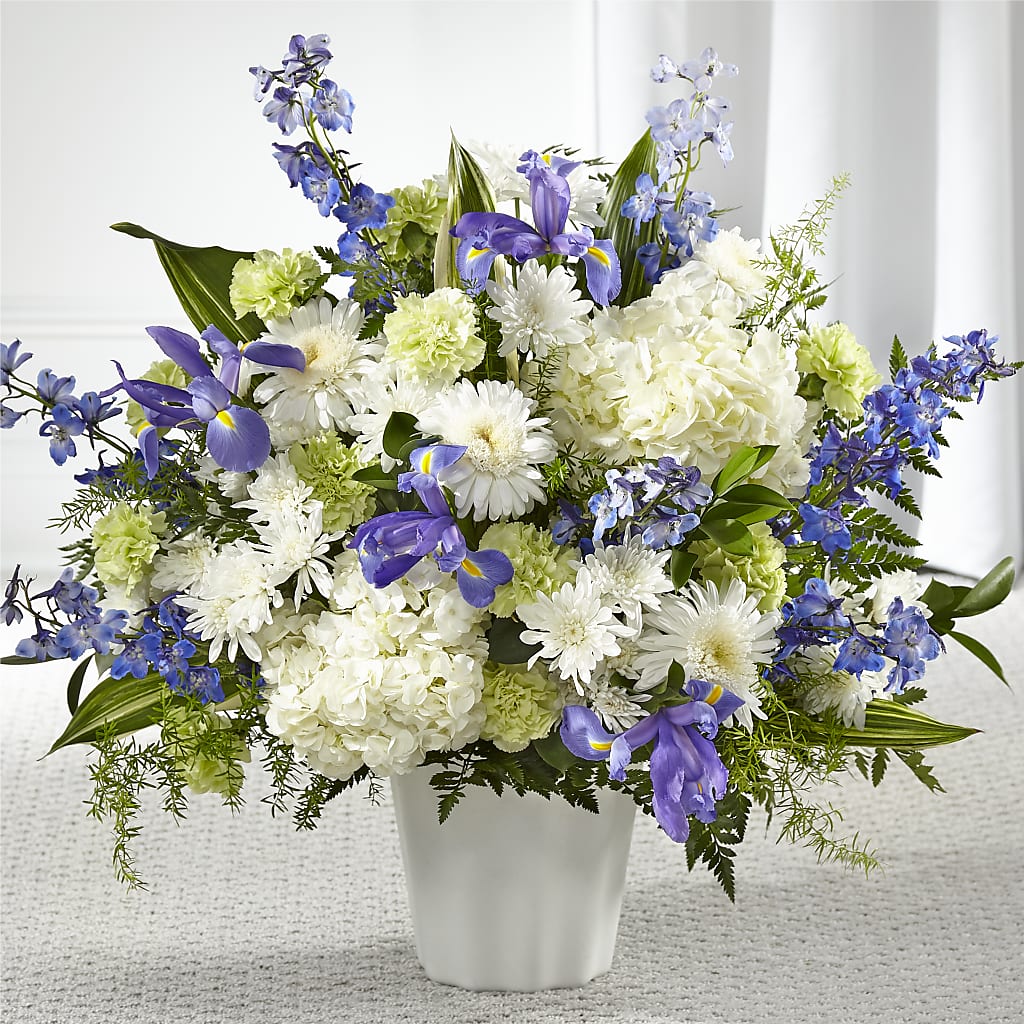 Soft Serenity Floor Basket – Greenwich Blooms Florist Inc, Greenwich CT