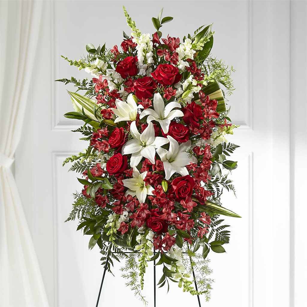 Everlasting Memory Standing Spray – Greenwich Blooms Florist Inc, Greenwich CT