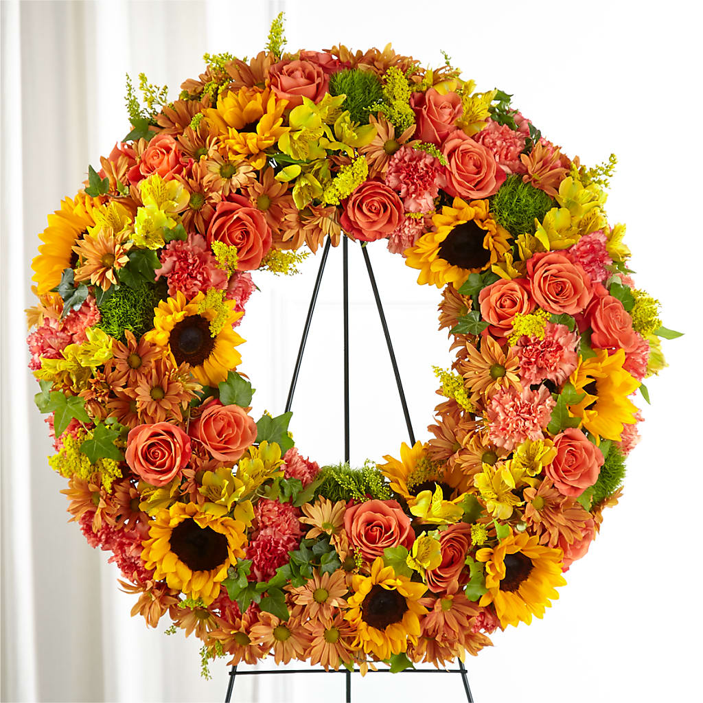 Autumnal Memories Wreath (Standard) – Greenwich Blooms Florist Inc, Greenwich CT