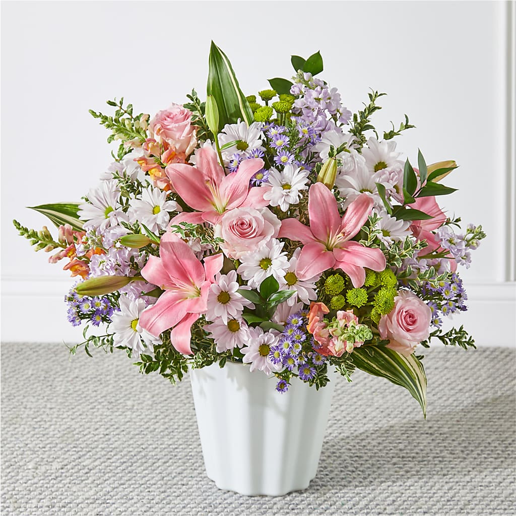 Abundant Compassion Floor Basket – Greenwich Blooms Florist Inc, Greenwich CT