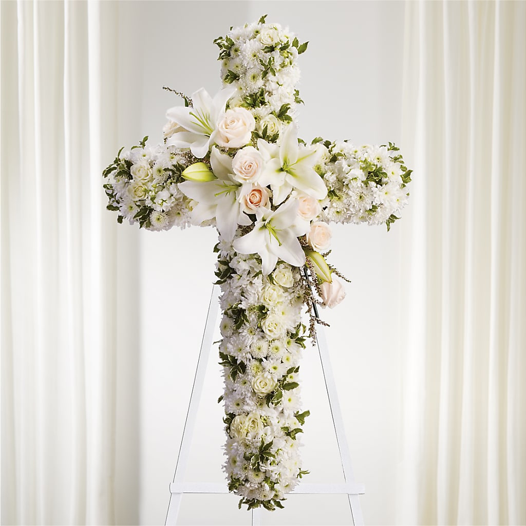 Spiritual Guidance Standing Spray – Greenwich Blooms Florist Inc, Greenwich CT
