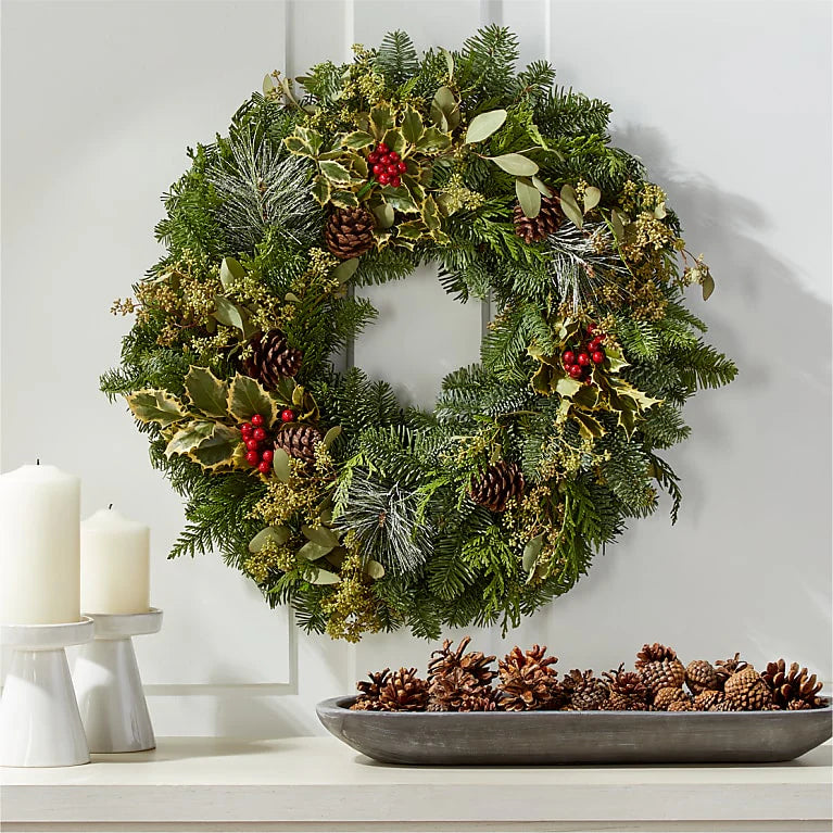 Seasons Greetings Wreath – Greenwich Blooms Florist Inc, Greenwich CT