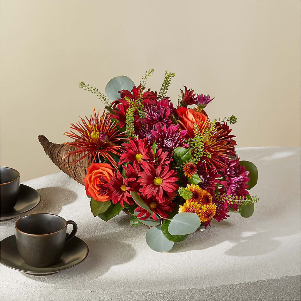 Autumn Herald Cornucopia – Greenwich Blooms Florist Inc, Greenwich CT