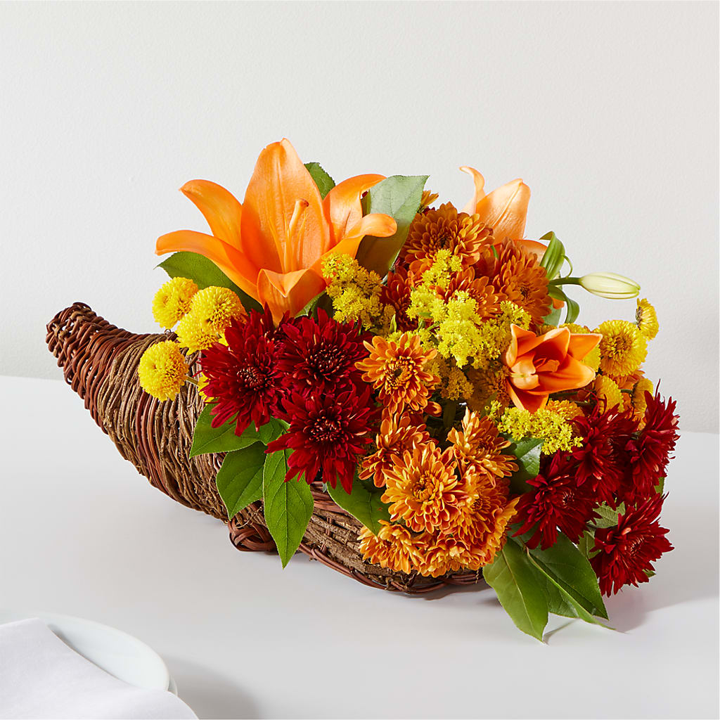 Bouquet of Blessings Cornucopia – Greenwich Blooms Florist Inc, Greenwich CT