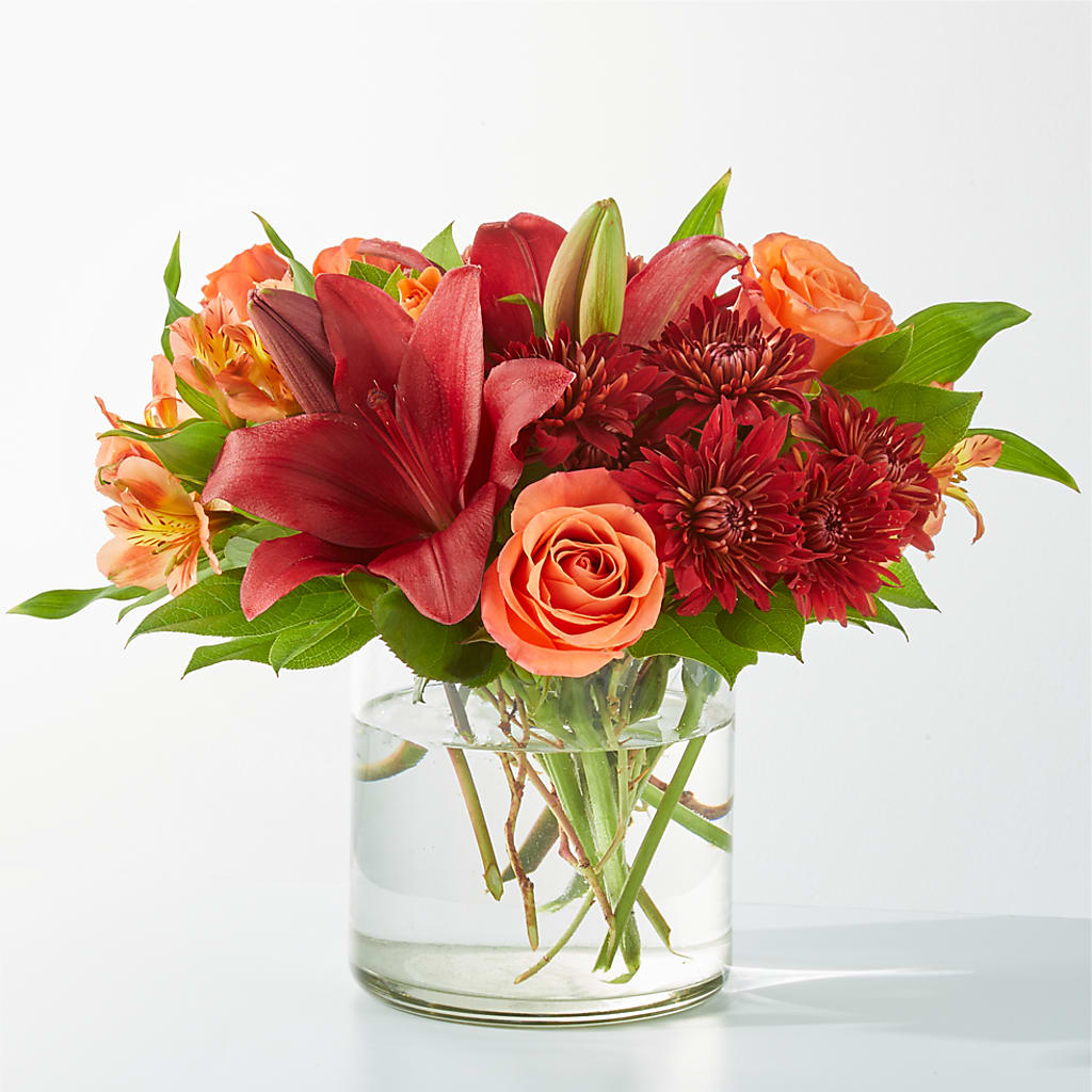 Crimson Leaves Bouquet – Greenwich Blooms Florist Inc, Greenwich CT
