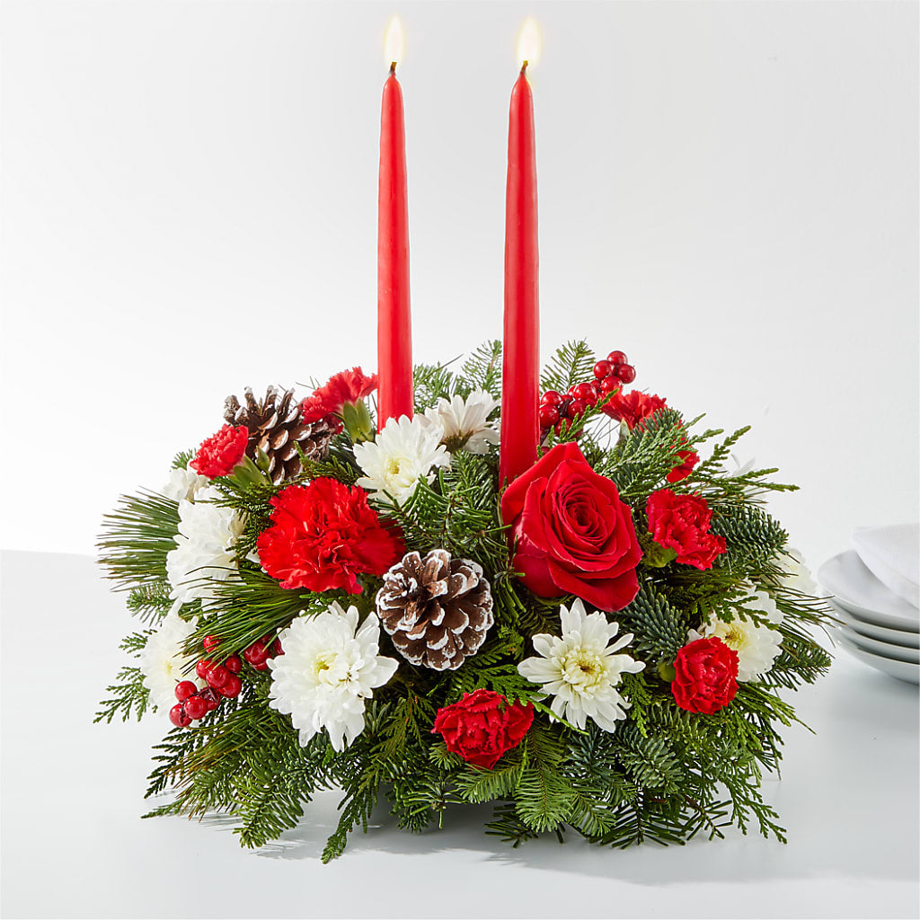 Holiday Soiree Centerpiece – Greenwich Blooms Florist Inc, Greenwich CT