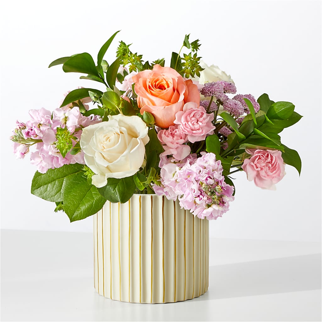 French Market Bouquet with Ivory Vase – Greenwich Blooms Florist Inc, Greenwich CT
