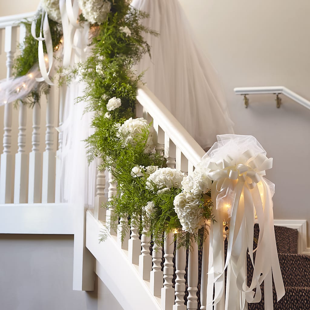 Champagne Dreams Garland – Greenwich Blooms Florist Inc, Greenwich CT