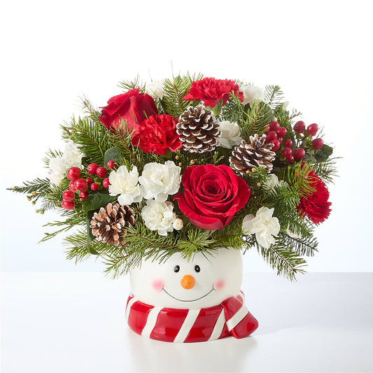 Jolly Snowman Bouquet –  Greenwich Blooms Florist Inc, Greenwich CT