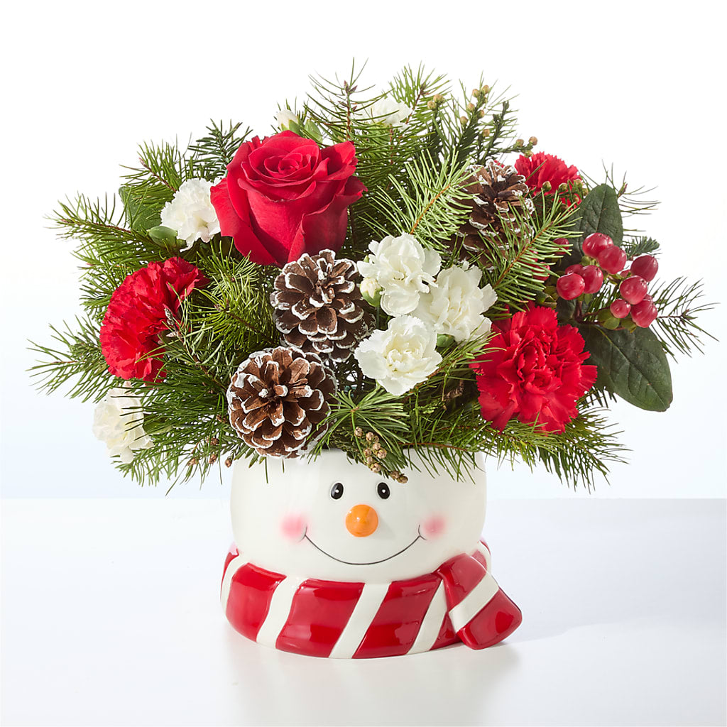 Jolly Snowman Bouquet –  Greenwich Blooms Florist Inc, Greenwich CT