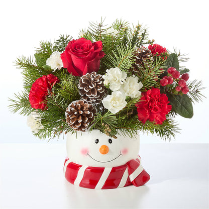 Jolly Snowman Bouquet –  Greenwich Blooms Florist Inc, Greenwich CT