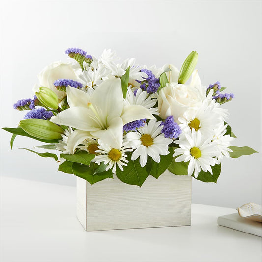 Beyond Blue Box Bouquet –  Greenwich Blooms Florist Inc, Greenwich CT