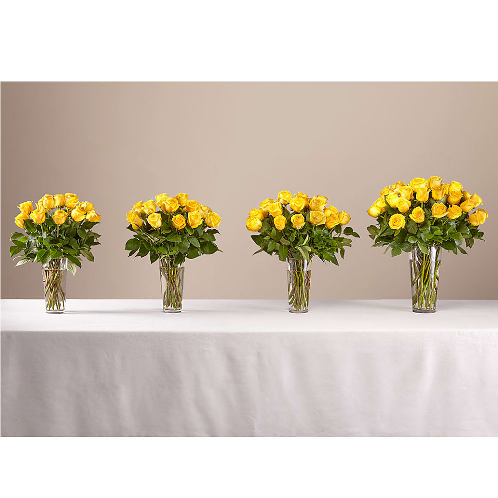 Long Stem Yellow Rose Bouquet –  Greenwich Blooms Florist Inc, Greenwich CT