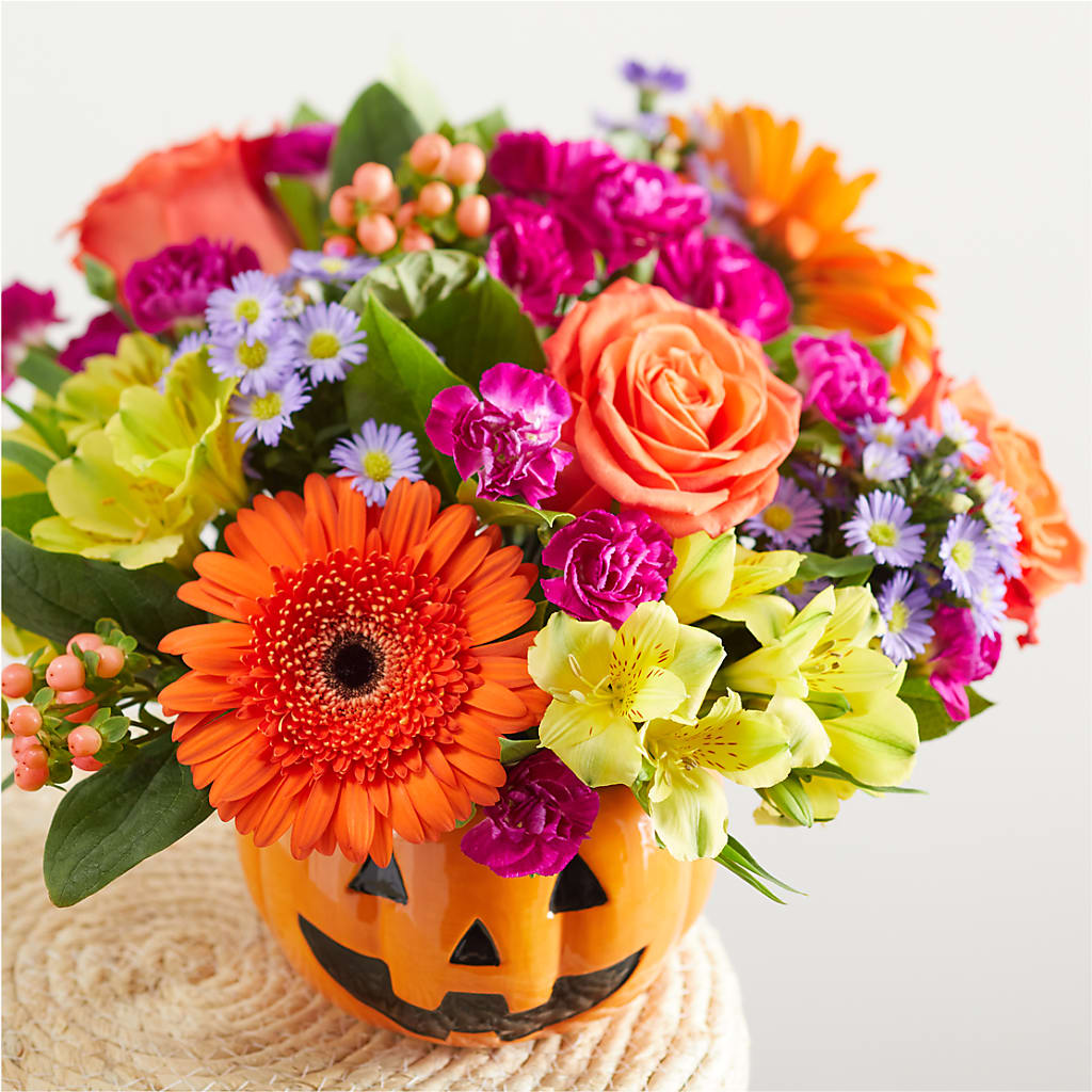 Tricks & Treats Pumpkin –  Greenwich Blooms Florist Inc, Greenwich CT