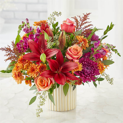 Burgundy Landscape Bouquet –  Greenwich Blooms Florist Inc, Greenwich CT