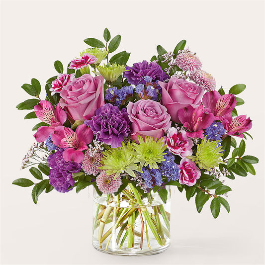 Glass Half Full Bouquet –  Greenwich Blooms Florist Inc, Greenwich CT