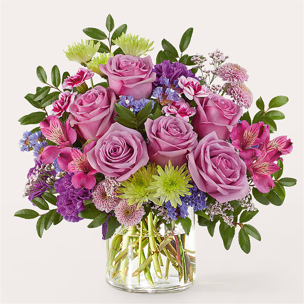 Glass Half Full Bouquet –  Greenwich Blooms Florist Inc, Greenwich CT