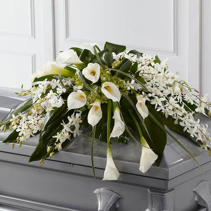 Angel Wings Casket Spray –  Greenwich Blooms Florist Inc, Greenwich CT