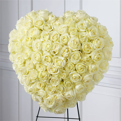 Elegant Remembrance Standing Heart –  Greenwich Blooms Florist Inc, Greenwich CT