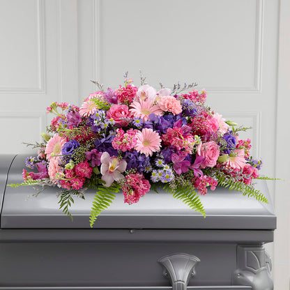 Glorious Garden Casket Spray –  Greenwich Blooms Florist Inc, Greenwich CT
