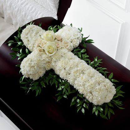Peaceful Memories Casket Spray (Standard) –  Greenwich Blooms Florist Inc, Greenwich CT