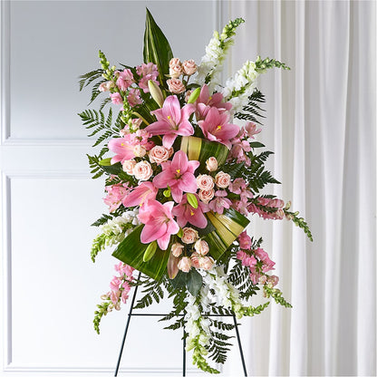 Elegant Embrace Standing Spray –  Greenwich Blooms Florist Inc, Greenwich CT