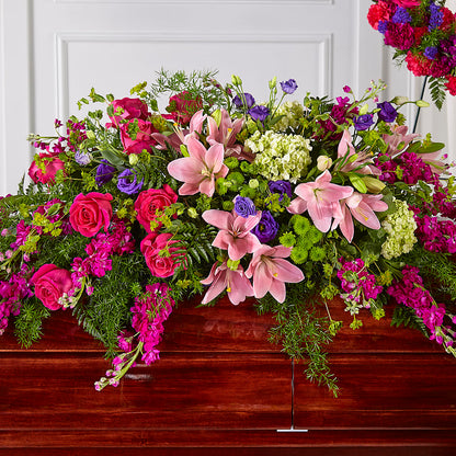 Radiant Tribute Casket Spray –  Greenwich Blooms Florist Inc, Greenwich CT