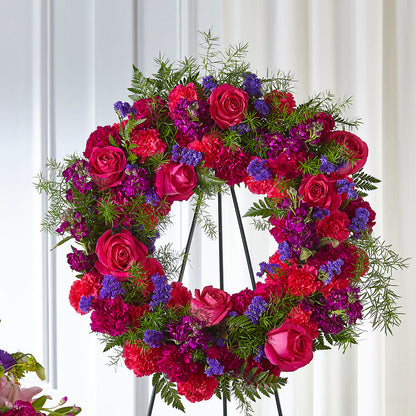 Calming Colors Wreath –  Greenwich Blooms Florist Inc, Greenwich CT