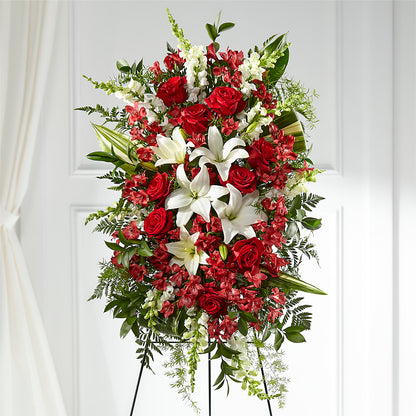 Everlasting Memory Standing Spray –  Greenwich Blooms Florist Inc, Greenwich CT