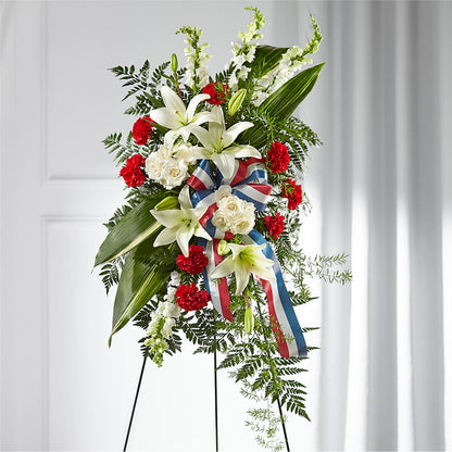 Stars of Life Standing Spray –  Greenwich Blooms Florist Inc, Greenwich CT