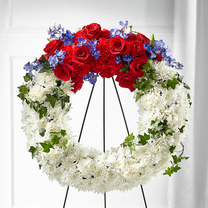 Patriotic Passion Wreath –  Greenwich Blooms Florist Inc, Greenwich CT