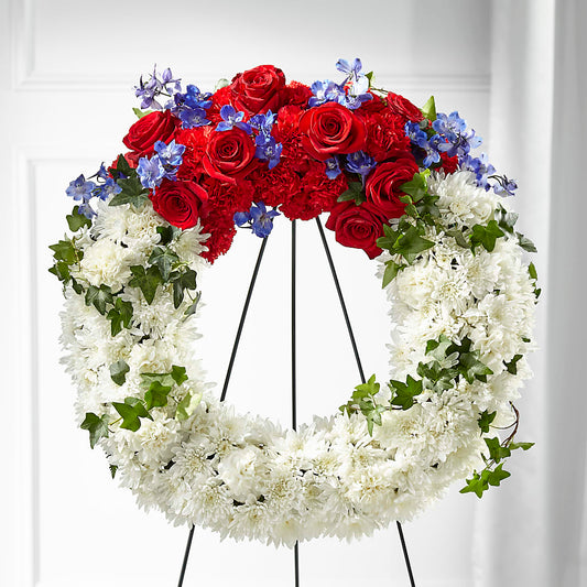 Patriotic Passion Wreath –  Greenwich Blooms Florist Inc, Greenwich CT
