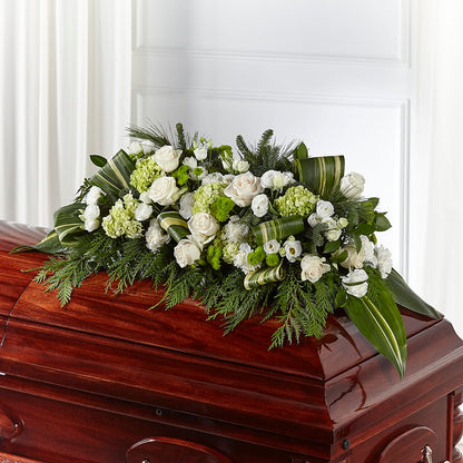 Hopeful Gesture Casket Spray –  Greenwich Blooms Florist Inc, Greenwich CT