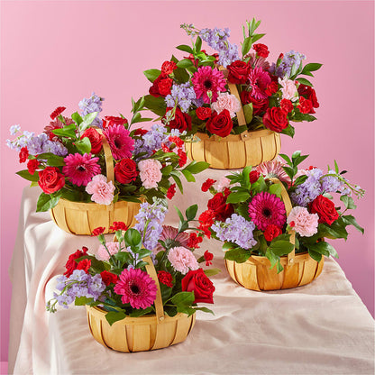 Pink Picnic Basket –  Greenwich Blooms Florist Inc, Greenwich CT