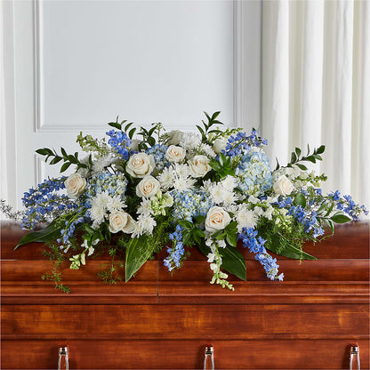 Timeless Essence Casket Spray –  Greenwich Blooms Florist Inc, Greenwich CT