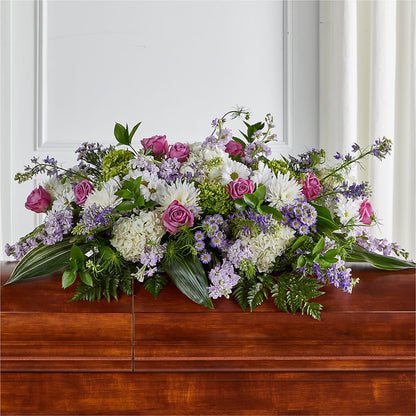 Meadows of Serenity Casket Spray –  Greenwich Blooms Florist Inc, Greenwich CT