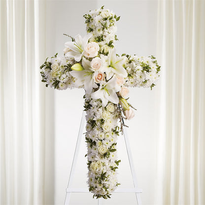 Spiritual Guidance Standing Spray –  Greenwich Blooms Florist Inc, Greenwich CT