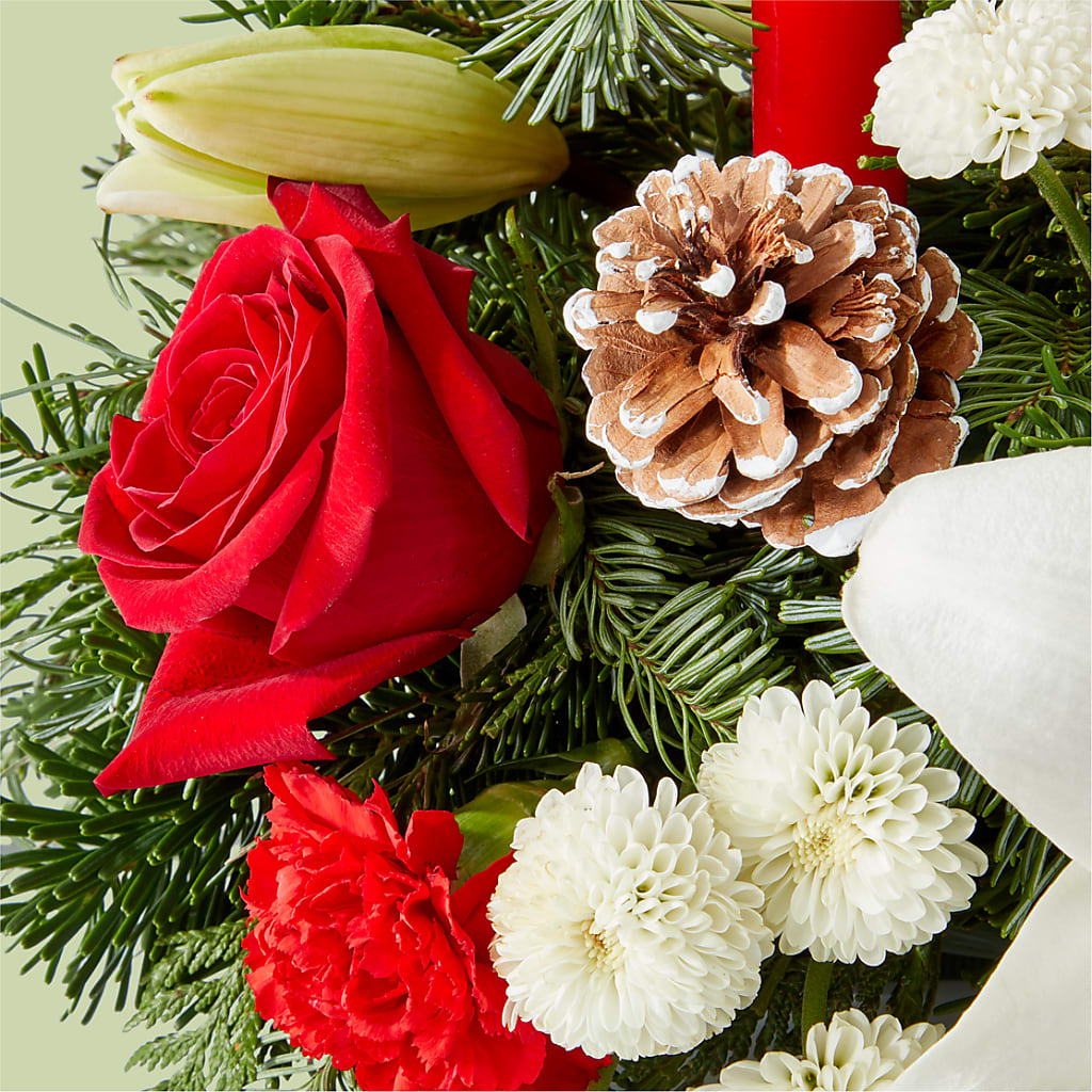 Seasonal Festivities Centerpiece –  Greenwich Blooms Florist Inc, Greenwich CT
