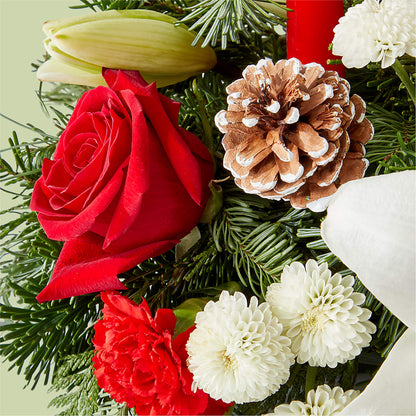 Seasonal Festivities Centerpiece –  Greenwich Blooms Florist Inc, Greenwich CT