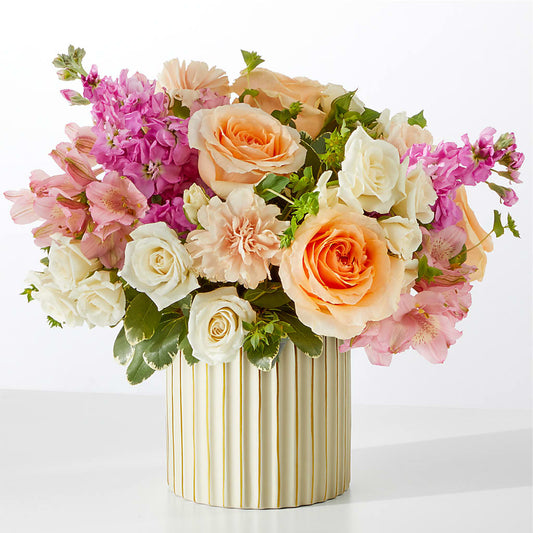 Paradise Bouquet with Ivory Vase –  Greenwich Blooms Florist Inc, Greenwich CT