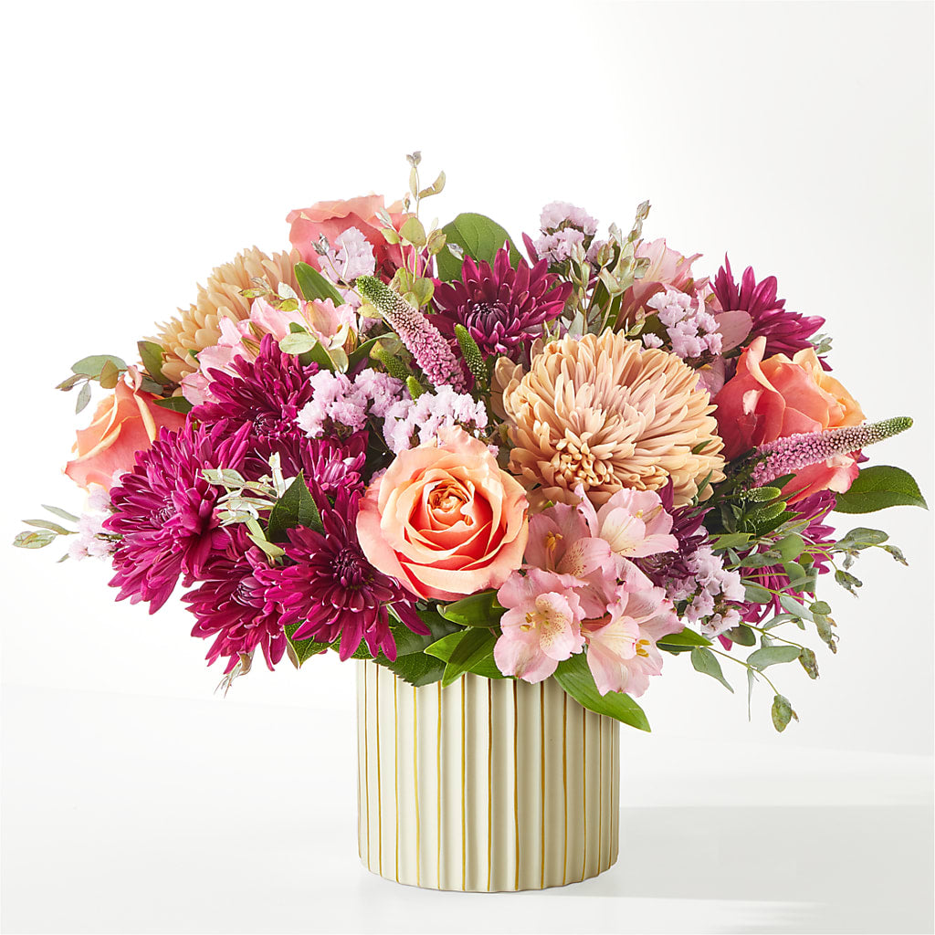Berry Cobbler Bouquet with Ivory Vase –  Greenwich Blooms Florist Inc, Greenwich CT